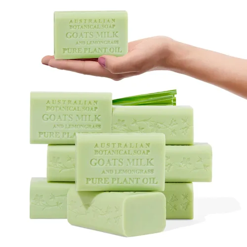 Vista 13 de Jabón de leche de cabra y miel de Manuka de Australian Botanical Soap de 6.6 OZ, barras triple molidas hechas con una base de jabón natural