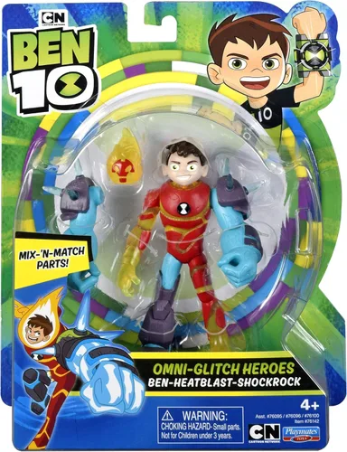 Vista 3 de Ben 10 Héroes Omni-Glitch: Ben-Heatblast-Shock Rock