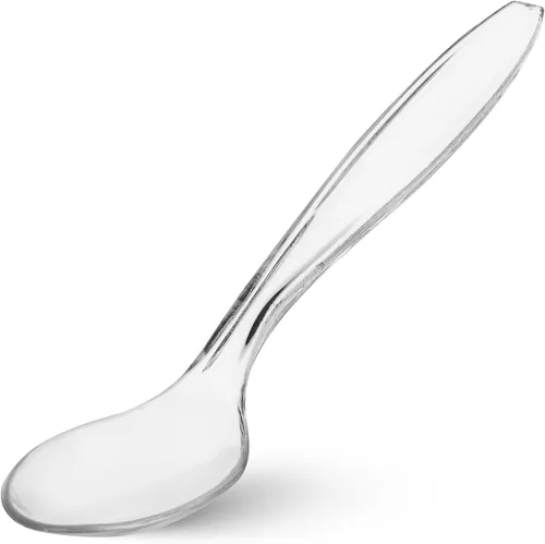 Vista 3 de 50 mini cucharas de plástico de 5 pulgadas, mini cucharas de 5 pulgadas, reutilizables para té, café, helado y tazas de aperitivos, 50