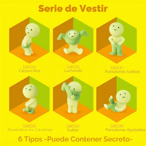 Vista 2 de Smiski Dreams Figura que Brilla en la Oscuridad, Serie de Vestir, Estilo Aleatorio, 1 Paquete
