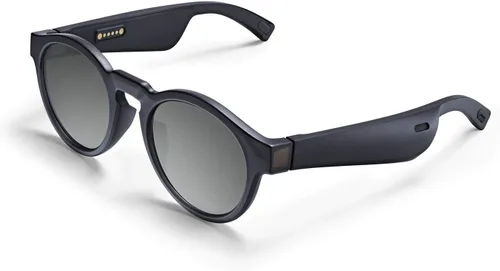 Vista 3 de Bose Monturas, gafas de sol de audio con auriculares abiertos, Rondo, negro con conectividad Bluetooth, regular