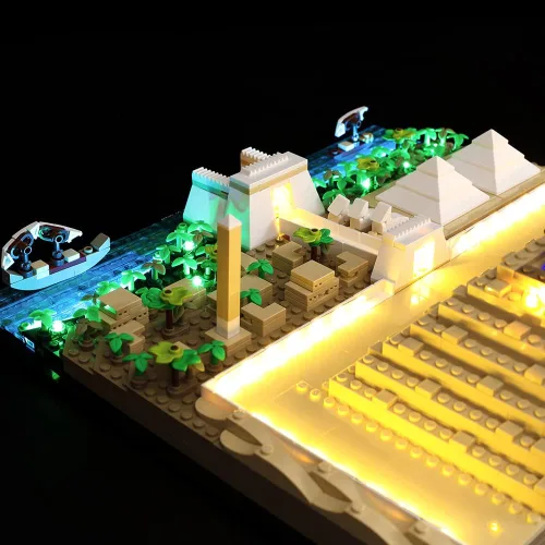 Vista 4 de Kyglaring Kit de iluminación LED diseñado para Lego Great Pyramid of Giza 21058 (sin modelo) Architecture Landmark Collection Model Building Set