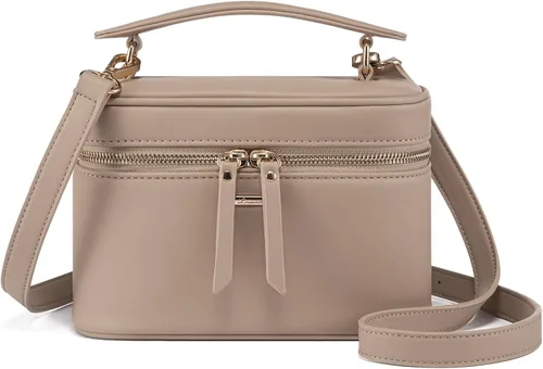 Vista 10 de LOVEVOOK - Bolso bandolera para mujer, con asa superior y pequeño bolso de hombro de cuero PU, bolso de mano con solapa para damas