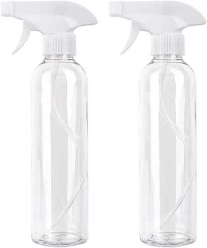 Vista 16 de UUJOLY Botella pulverizadora de plástico de 17 onzas con gatillo de botellas de spray vacías contenedor recargable para agua, aceites esenciales