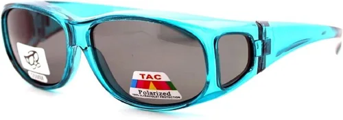 Vista 4 de 2Par de colocar sobre anteojos de sol Para MujeresWear con anteojos graduadas, tamaño extra small en rosa, púrpura, rojo, café, azul y azul
