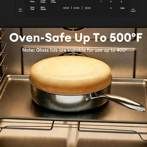 Vista 6 de COOKER KING Sartén híbrida de 3.6 cuartos de galón con tapa, sartén