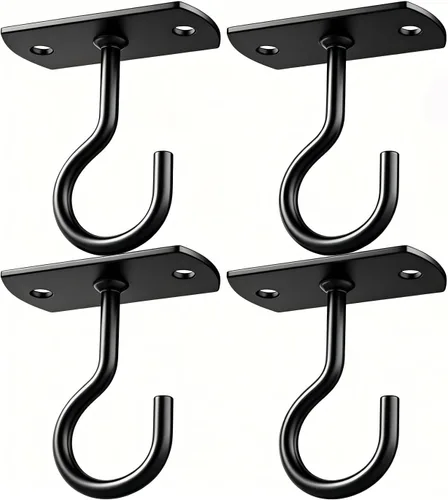Vista 8 de Ganchos de techo para plantas colgantes, paquete de 2.5 pulgadas, ganchos de pared para plantas, luces, macetas, linternas, comederos de pájaros