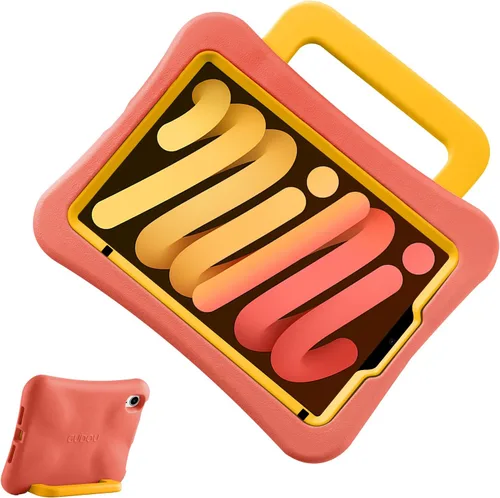 Vista 11 de Funda para Niños para iPad mini 7 (A17 Pro) 2024/iPad Mini6 2021, Peso Ligero Resistente/A Prueba de Golpes/A Prueba de Caídas con Asa/Soporte