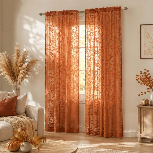 Vista 18 de OVZME Anji Clip Voile Sheer Tiers RD 2X30X36 Negro
