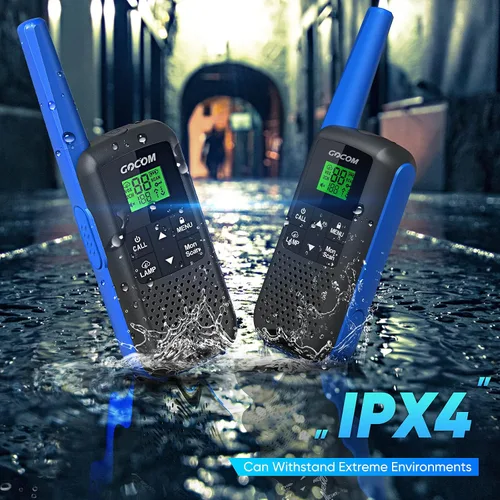Vista 3 de Walkie Talkies - GOCOM G600 FRS Radio bidireccional para adultos 2W de largo alcance Walkie Talkie recargable, escaneo VOX, NOAA y alertas