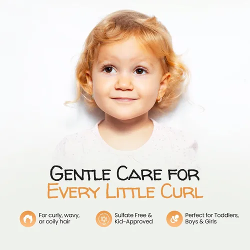 Vista 3 de MAYA MARI Crema para rizos para niños, crema definidora con aceite de coco para niños pequeños y bebés, domina el encrespamiento en cabello rizado