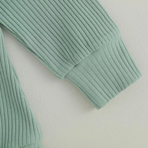 Vista 6 de Ropa de bebé recién nacido, suéter acanalado, enterizo de gran tamaño, sudadera de punto con burbujas, lindo traje de otoño