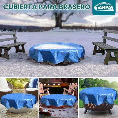 Vista 2 de TARPAL Lonas redondas pequeñas impermeables de 8 mil con accesorios Azul/Negro-8 mil