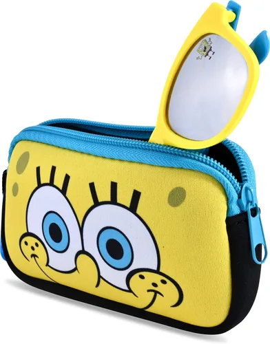 Vista 3 de Nickelodeon SpongeBob SquarePants - Juego de gafas de sol para niños y estuche para lentes para niños pequeños