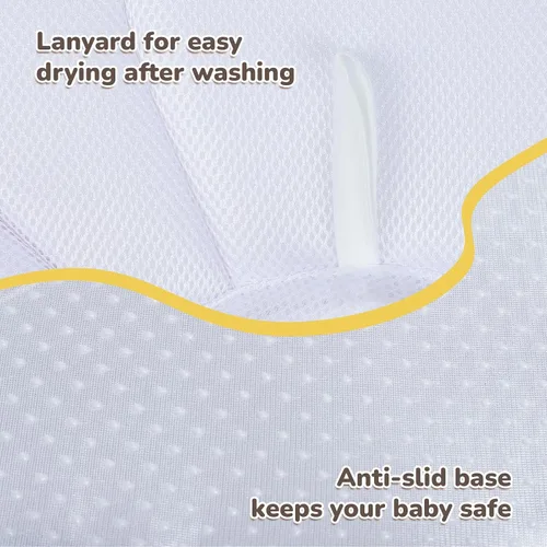 Vista 7 de YooxArmor Almohadilla de baño de bebé para fregadero de bañera infantil, bañera de flores antideslizante para bebés de 0 a 6 meses, cojín de baño