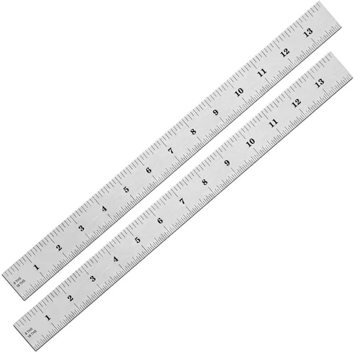 Vista 10 de EBOOT 2 Pcs Stainless Steel Ruler Machinist Engineer Ruler with Markings 1/8, 1/16, 1/32, 1/64 Inch for Engineering, School, Office, Architect, and