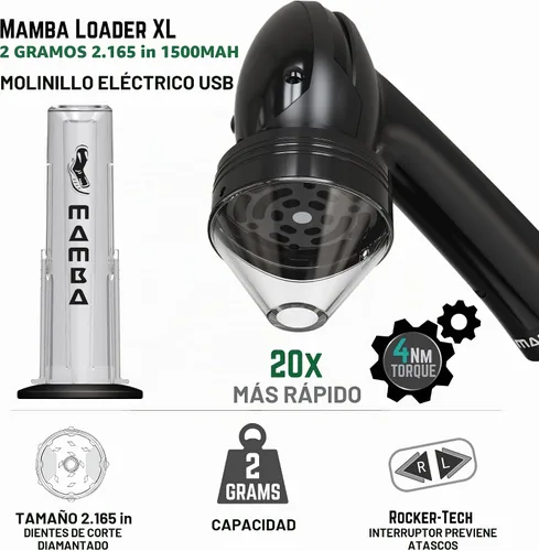 Vista 2 de Mamba Molinillo eléctrico de semillas XL, molinillo de especias recargable