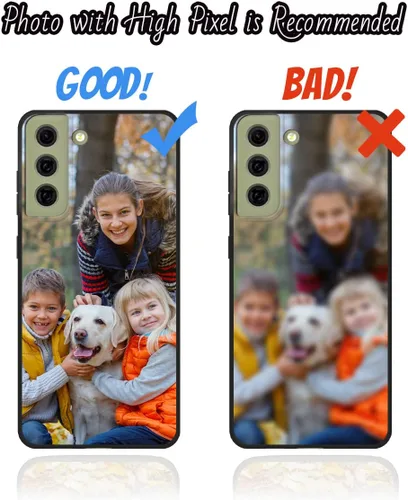 Vista 5 de Funda de teléfono personalizada para Samsung Galaxy S21 FE 5G (no compatible con Galaxy S20 FE), funda protectora suave de TPU antiarañazos, regalo
