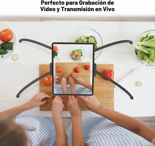 Vista 6 de AboveTEK Soporte para iPad para cama, soporte ajustable para tableta, soporte para Kindle manos libres de 360° para leer en la cama, compatible