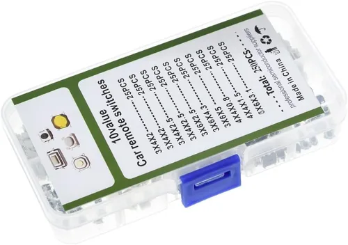 Vista 2 de 250 unids 10 tipos de interruptor de botón táctil coche control remoto teclas botón táctil micro interruptor