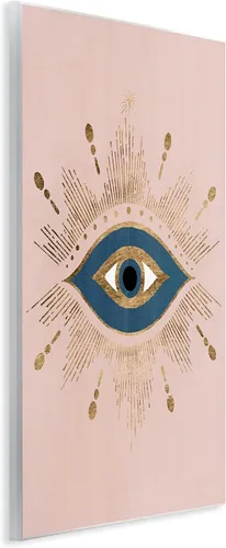 Vista 2 de Stupell Industries Grace Popp - Placa artística de pared «Evil Eye Glam», 10 x 15 pulgadas, fácil de colgar y resistente, fabricada en Estados Unidos