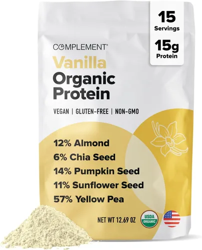 Vista 14 de Complement Proteína vegana sin sabor – Proteína orgánica baja en carbohidratos, baja en calorías, sin azúcar, sin soja, sin OMG, sin gluten, 0.55 oz