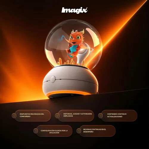 Vista 9 de Imagix Pantalla holográfica interactiva de bola de cristal para niños a partir de 6 años Voice-play with Ellie & Ember: stories, riddles