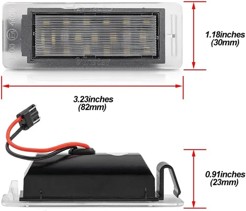 Vista 5 de Conjunto de luz LED de matrícula para Chevy Corvette C7 Impala SS Traverse 2014-2019, Ca'dillac CTS XTS SRX 2011-2019, repuesto OEM 6000K xenón