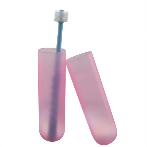 Vista 3 de VTurboWay Cepillo de dientes para mascotas de 360 grados para cachorros, perros pequeños y gatos, los colores pueden variar