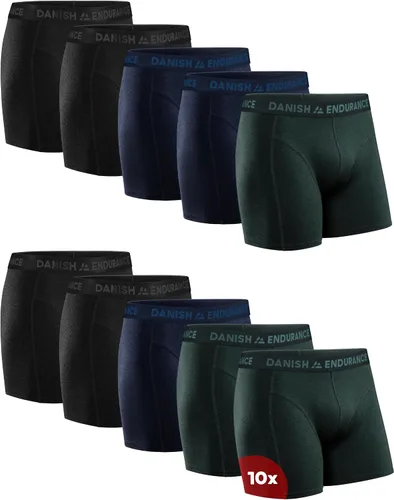 Vista 11 de DANISH ENDURANCE Men's Cotton Boxer Briefs, Soft, Breathable, 6 & 10-Pack negro (Black 10-Pack)
