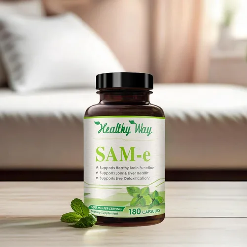 Vista 9 de Suplemento SAM-e de 500 mg – Cápsulas de S-adenosil-L-metionina de 500 mg de alta resistencia para el hígado cerebral y el estado de ánimo, alta
