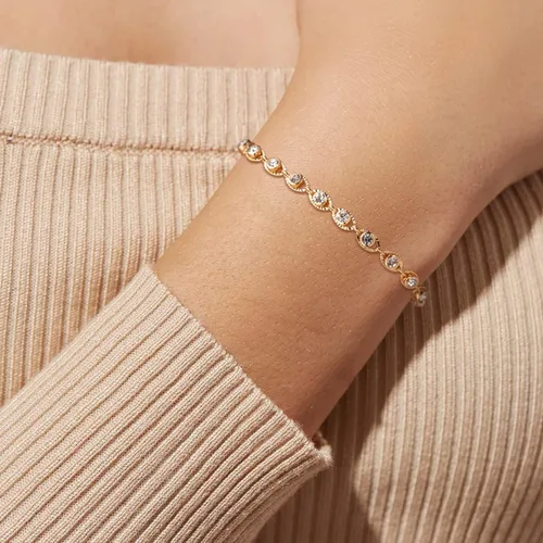 Vista 3 de BENEIGE - Pulsera para mujer, chapada en oro de 14 quilates, cuentas de satélite, perlas ovaladas, cadena con dijes en capas, hecha a mano