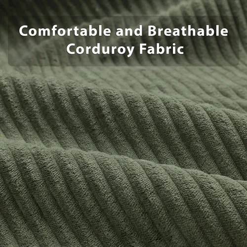 Vista 4 de LLappuil Sofá cama futón, sofá futón de 69 pulgadas con respaldo ajustable, sofá cama convertible de pana, reclinable plegable, sofá biplaza