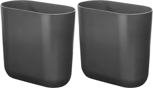 Vista 25 de iDesign Cade - Juego de limpieza para inodoro Cubo de basura para dormitorio, oficina, escritorio, dormitorio