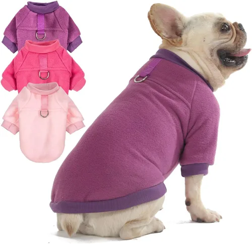 Vista 7 de ChiDogz Ropa para gatos y perros Ropa para perros y gatos Sudadera elástica y cálida para perro, suéter para cachorros y gatos con correa