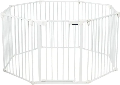 Vista 12 de Costzon Puerta de seguridad para bebés, valla de chimenea de 6 paneles, puerta plegable para bebé extra ancha para fácil con paneles