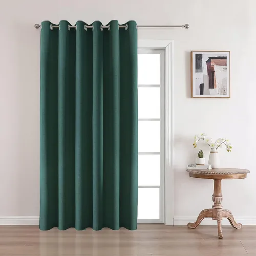 Vista 17 de CUCRAF - Juego de 2 paneles de cortinas de ventana con oscurecimiento total del 100%, de 54 pulgadas de largo, con aspecto de lino falso, cortinas