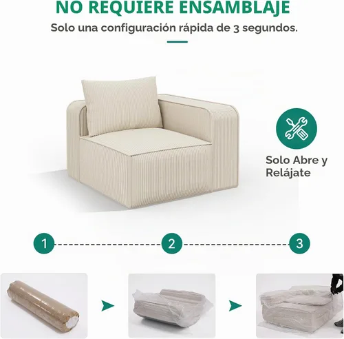 Vista 5 de Sofá modular Cloud de 107 pulgadas con diván en forma de L, asiento