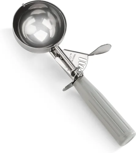 Vista 9 de New Star Foodservice 34905 cuchara de presión para pulgar de grado comercial/cuchara para helado, acero inoxidable 18/8, 0.875 oz, tamaño 40, púrpura