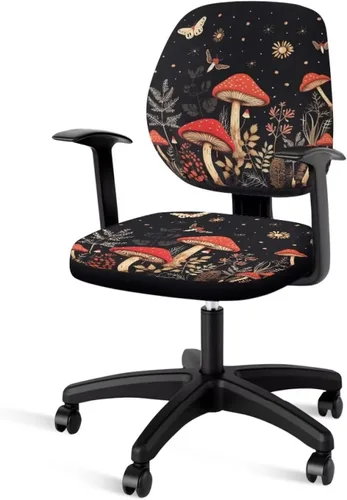 Vista 25 de Funda para silla de oficina con diseño de mariposa de 2 piezas, fundas para silla de juegos, bonitas fundas transpirables para silla de escritorio