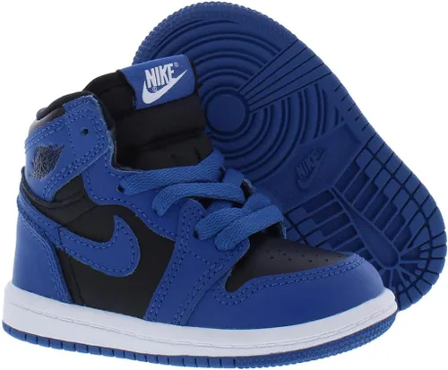 Vista 4 de Jordan Baby Boy 1 Retro High OG (bebébebé) azul marino oscuronegroblanco 5 niño pequeño M