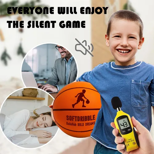 Vista 2 de GalaHub Baloncesto silencioso sin compresión Baloncesto de espuma suave sin ruido Pelota sin sonido para entrenamiento en interiores y goteo
