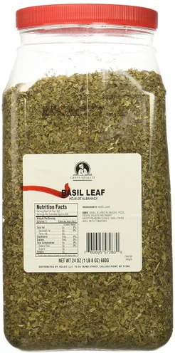 Vista 2 de Chef's Quality Hojas de albahaca, botella de 24 onzas