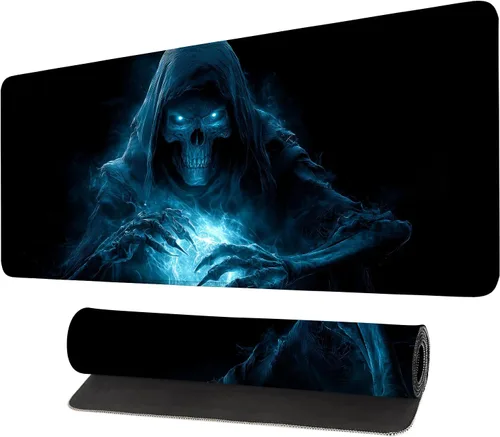 Vista 13 de Alfombrilla de mouse extragrande para juegos con base de goma antideslizante, impermeable para teclado, mouse y oficina, perfecta para jugadores