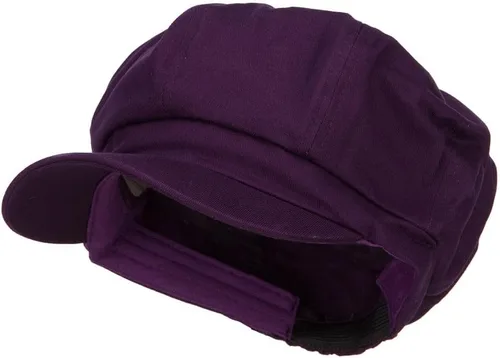 Vista 9 de Gorra de periódico de gran tamaño elástico de algodón Negro