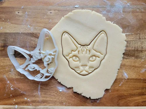 Vista 7 de Cortador de galletas de gato abisinio, 3 pulgadas, forma de cara