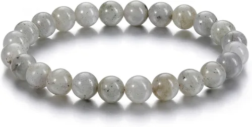 Vista 27 de Jovivi Pulsera elástica de cuentas redondas semipreciosas naturales – 0.315 pulgadas hecha a mano con cuentas de piedras preciosas curativas