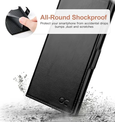 Vista 10 de OCASE Funda tipo cartera compatible con Galaxy S22 Ultra 5G, de piel