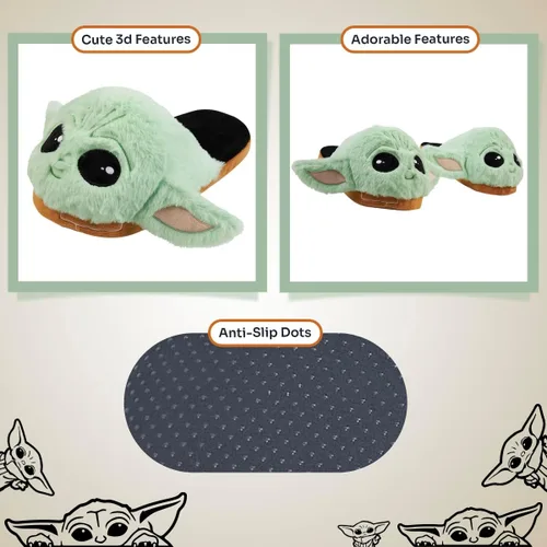 Vista 5 de Disney Stitch - Pantuflas para mujer, esponjosas, para interiores, talla 2-7, antideslizantes, Minnie Mouse, Baby Yoda, regalos para mujer