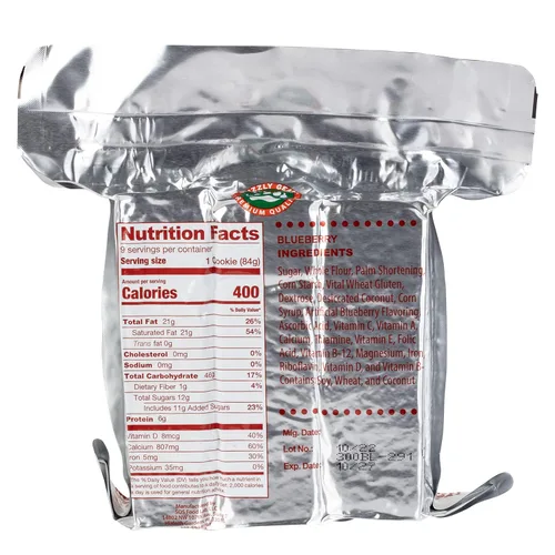 Vista 5 de Grizzly Gear Raciones alimentarias de emergencia, barra de arándanos de 3600 calorías, suministro de 3 días, 72 horas para desastres, huracanes